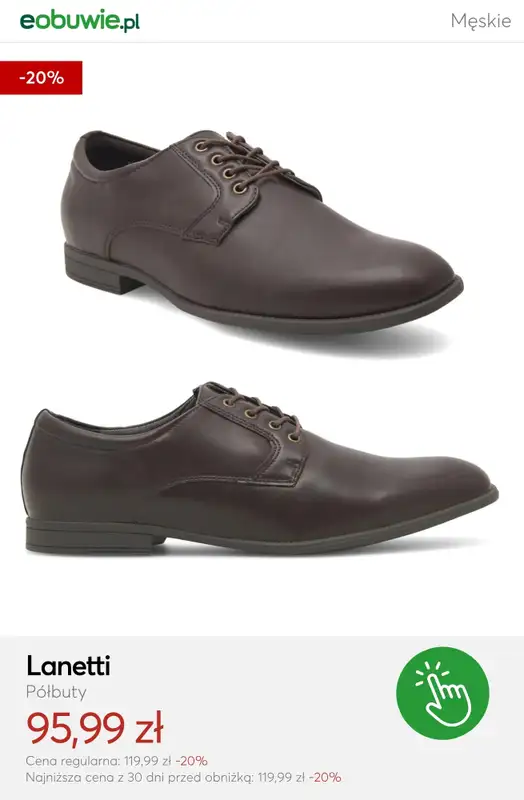 eobuwie.pl - gazetka promocyjna Półbuty wizytowe męskie od środy 01.04  - strona 6