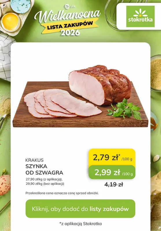 Stokrotka - gazetka promocyjna Wielkanocna Lista Zakupów w Stokrotce! od czwartku 02.04 do środy 08.04 - strona 12