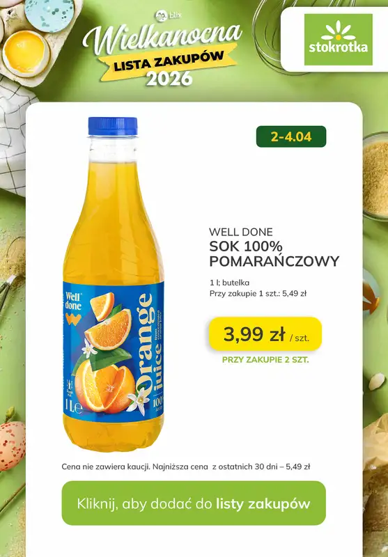 Stokrotka - gazetka promocyjna Wielkanocna Lista Zakupów w Stokrotce! od czwartku 02.04 do środy 08.04 - strona 6