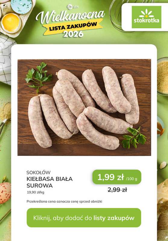 Stokrotka - gazetka promocyjna Wielkanocna Lista Zakupów w Stokrotce! od czwartku 02.04 do środy 08.04 - strona 8