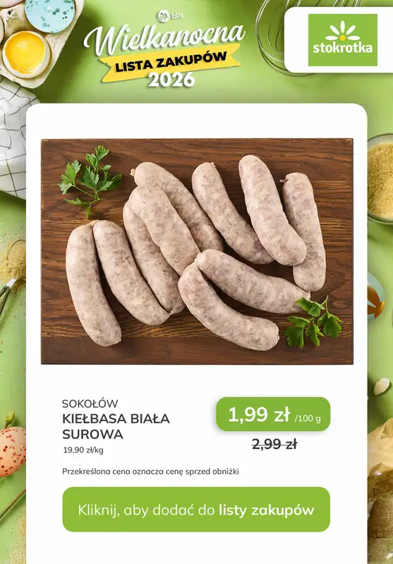 Stokrotka - gazetka promocyjna Wielkanocna Lista Zakupów w Stokrotce! od czwartku 02.04 do środy 08.04 - strona 8