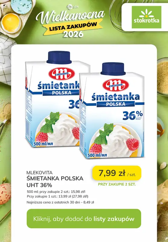 Stokrotka - gazetka promocyjna Wielkanocna Lista Zakupów w Stokrotce! od czwartku 02.04 do środy 08.04 - strona 15