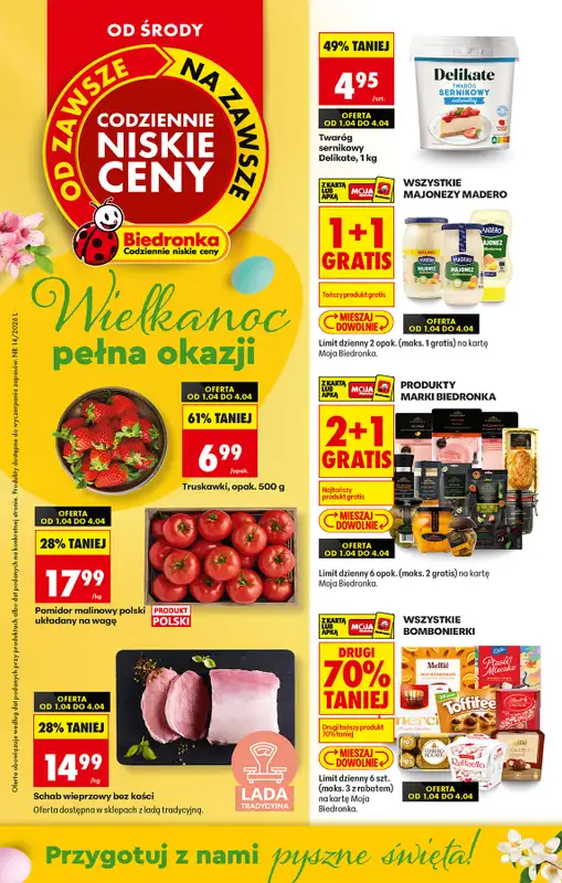 Biedronka - gazetka promocyjna Od środy, Z ladą tradycyjną od środy 01.04 do wtorku 07.04