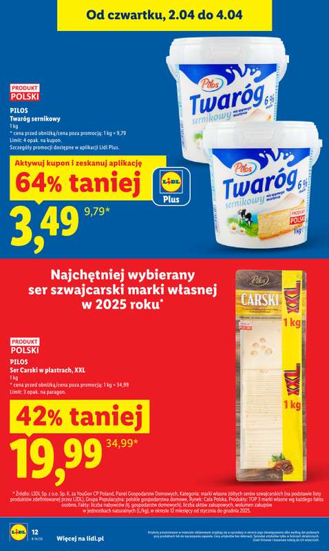 Lidl - gazetka promocyjna Oferta od czwartku od czwartku 02.04 do soboty 04.04 - strona 12