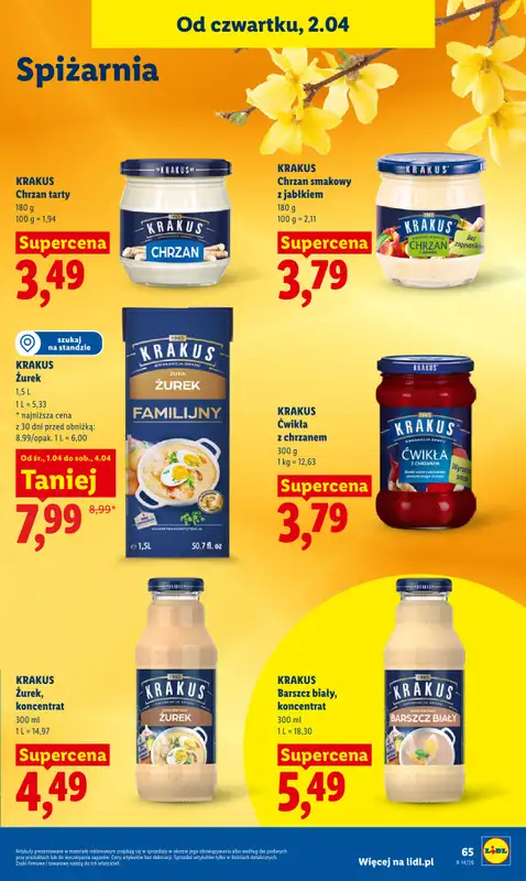 Lidl - gazetka promocyjna Oferta od czwartku od czwartku 02.04 do soboty 04.04 - strona 69