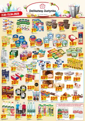Delikatesy Justynka - gazetka promocyjna Gazetka od czwartku 02.04 do środy 15.04