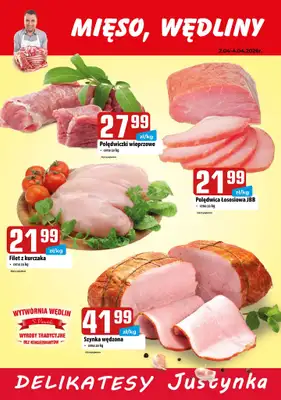 Delikatesy Justynka - gazetka promocyjna Plakaty promocyjne od czwartku 02.04 do soboty 04.04 - strona 2