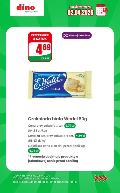 Dino - gazetka promocyjna Specjalna oferta na 02.04.2026 - promocje spoza gazetki od czwartku 02.04 do czwartku 02.04 - strona 7