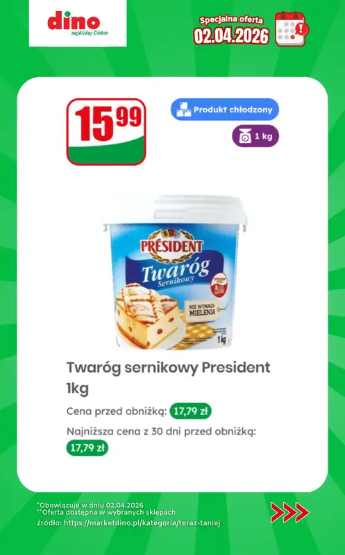 Dino - gazetka promocyjna Specjalna oferta na 02.04.2026 - promocje spoza gazetki od czwartku 02.04 do czwartku 02.04 - strona 5