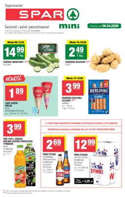 SPAR - gazetka promocyjna Gazetka Spar Mini od środy 08.04 do niedzieli 19.04