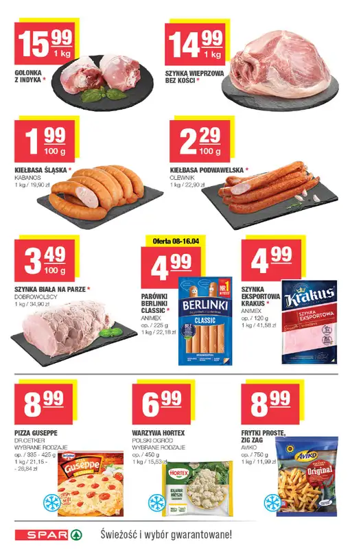 SPAR - gazetka promocyjna Gazetka Spar od środy 08.04 do niedzieli 19.04 - strona 4
