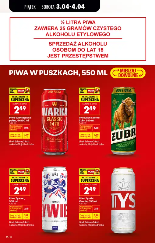 Biedronka - gazetka promocyjna Od środy, Z ladą tradycyjną od środy 01.04 do środy 08.04 - strona 66