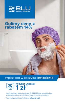 Blu Salony Łazienek - gazetka promocyjna Kod rabatowy od wtorku 07.04 do niedzieli 19.04