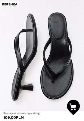 Sandały na obcasie typu stringi