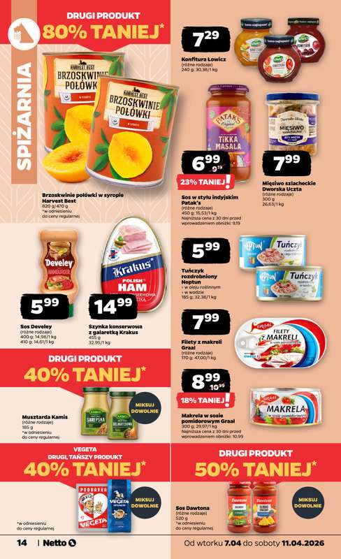 Netto - gazetka promocyjna Gazetka Spożywcza od wtorku 07.04 do soboty 11.04 - strona 14