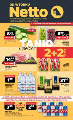 Netto - gazetka promocyjna Gazetka Spożywcza od wtorku 07.04 do soboty 11.04