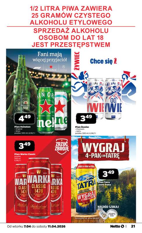 Netto - gazetka promocyjna Gazetka Spożywcza od wtorku 07.04 do soboty 11.04 - strona 21