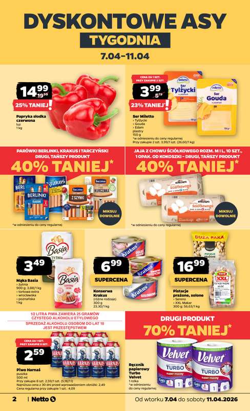 Netto - gazetka promocyjna Gazetka Spożywcza od wtorku 07.04 do soboty 11.04 - strona 2