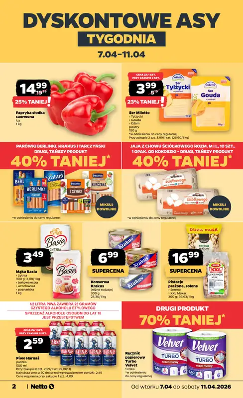 Netto - gazetka promocyjna Gazetka Spożywcza od wtorku 07.04 do soboty 11.04 - strona 2