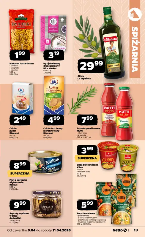 Netto - gazetka promocyjna Gazetka Spożywcza od czwartku 09.04 do soboty 11.04 - strona 13