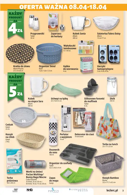 Leclerc - gazetka promocyjna Oferta E.Leclerc od środy 08.04 do soboty 18.04 - strona 3