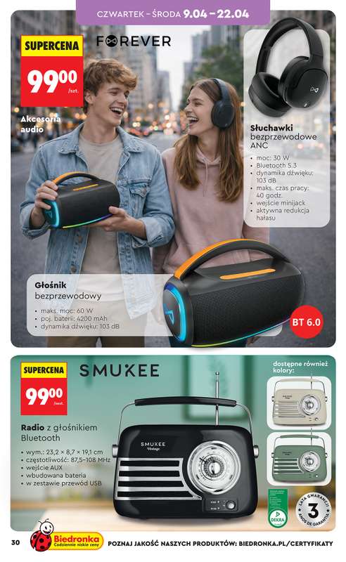 Biedronka - gazetka promocyjna Hity i inspiracje, od 07.04 od wtorku 07.04 do środy 22.04 - strona 30