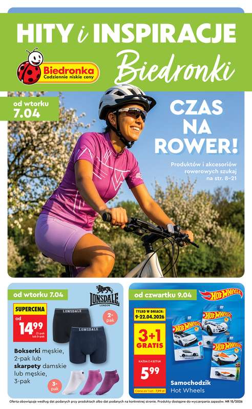 Biedronka - gazetka promocyjna Hity i inspiracje, od 07.04 od wtorku 07.04 do środy 22.04