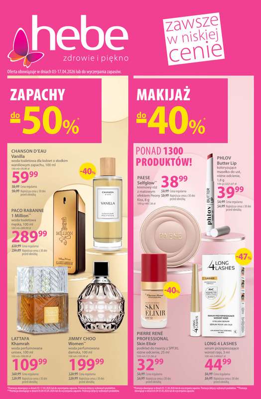 Hebe - gazetka promocyjna Gazetka od piątku 03.04 do piątku 17.04