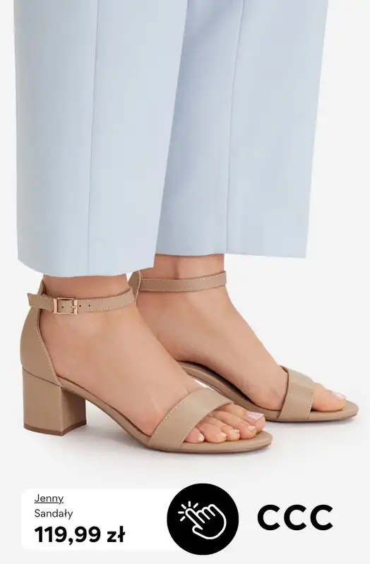 CCC - gazetka promocyjna Damskie SANDAŁY na obcasie od 99,99 zł od piątku 03.04  - strona 10