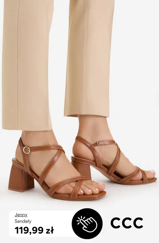 CCC - gazetka promocyjna Damskie SANDAŁY na obcasie od 99,99 zł od piątku 03.04  - strona 5