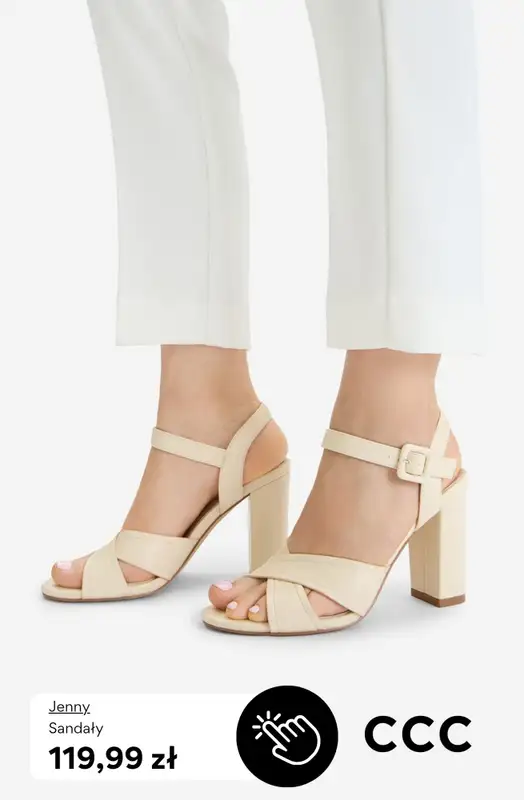 CCC - gazetka promocyjna Damskie SANDAŁY na obcasie od 99,99 zł od piątku 03.04  - strona 6