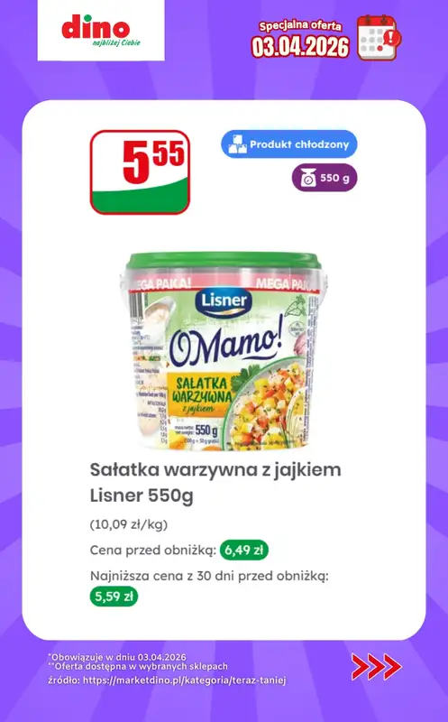 Dino - gazetka promocyjna Specjalna oferta na 03.04.2026 - promocje spoza gazetki od piątku 03.04 do piątku 03.04 - strona 4