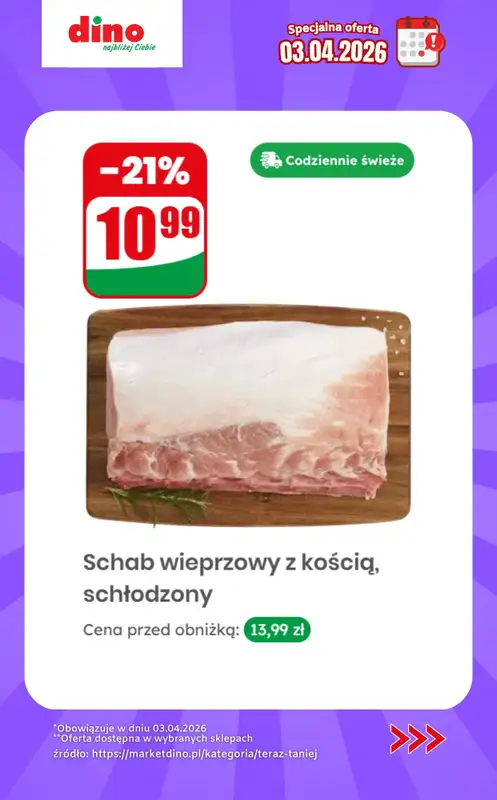 Dino - gazetka promocyjna Specjalna oferta na 03.04.2026 - promocje spoza gazetki od piątku 03.04 do piątku 03.04 - strona 7