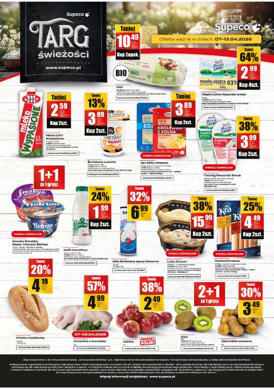 Supeco - gazetka promocyjna Targ Świeżości od wtorku 07.04 do poniedziałku 13.04