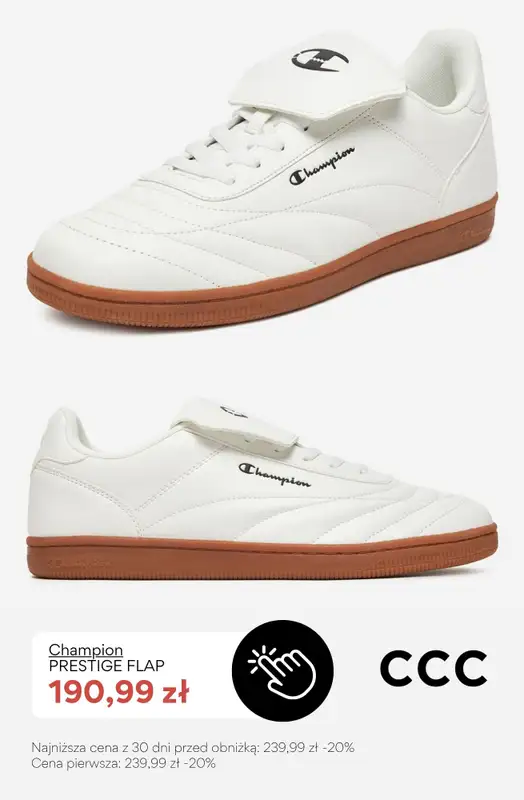 CCC - gazetka promocyjna Męskie białe SNEAKERSY od soboty 04.04  - strona 10