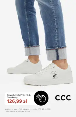 CCC - gazetka promocyjna Męskie białe SNEAKERSY od soboty 04.04  - strona 2