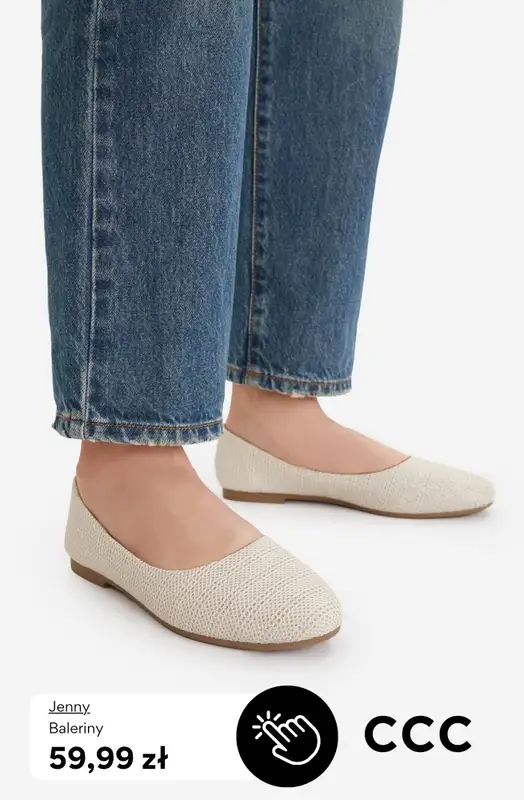CCC - gazetka promocyjna Damskie baleriny za 59,99 zł od poniedziałku 06.04  - strona 3