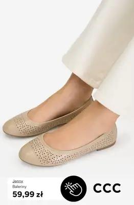 CCC - gazetka promocyjna Damskie baleriny za 59,99 zł od poniedziałku 06.04  - strona 7