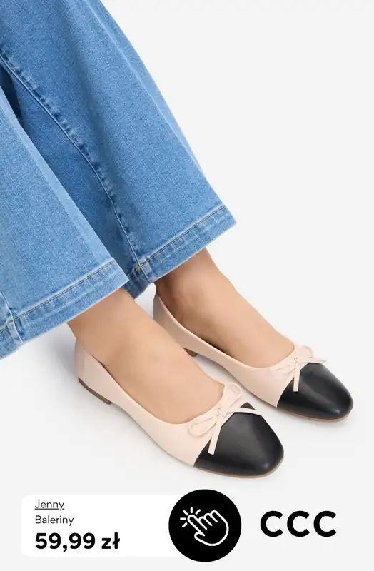 CCC - gazetka promocyjna Damskie baleriny za 59,99 zł od poniedziałku 06.04  - strona 8
