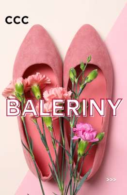 CCC - gazetka promocyjna Damskie baleriny za 59,99 zł od poniedziałku 06.04 