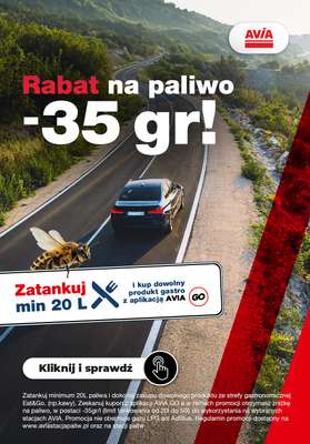 AVIA Stacje Paliw - gazetka promocyjna Rabat na paliwo -35 groszy od piątku 03.04 do wtorku 07.04