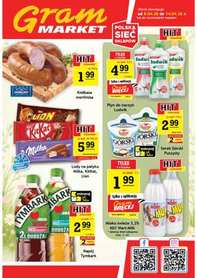 Gram Market - gazetka promocyjna Gazetka od środy 08.04 do wtorku 14.04