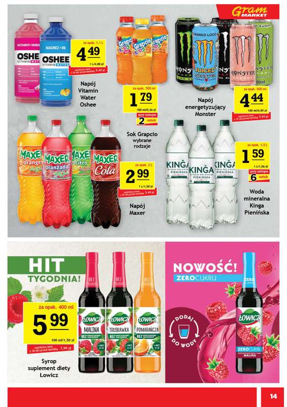 Gram Market - gazetka promocyjna Gazetka od środy 08.04 do wtorku 14.04 - strona 14