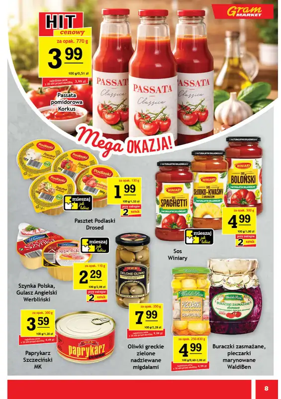 Gram Market - gazetka promocyjna Gazetka od środy 08.04 do wtorku 14.04 - strona 8