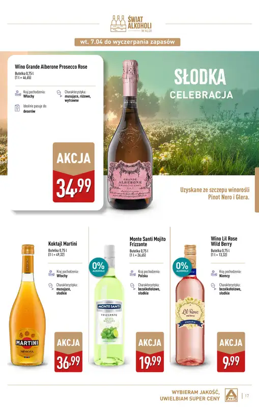 Aldi - gazetka promocyjna Świat alkoholi w Aldi od wtorku 07.04 do soboty 02.05 - strona 17