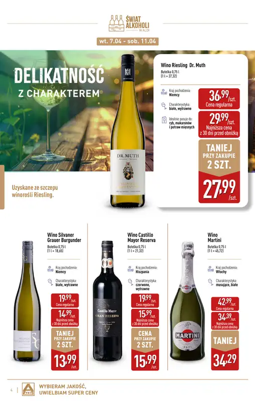Aldi - gazetka promocyjna Świat alkoholi w Aldi od wtorku 07.04 do soboty 02.05 - strona 4