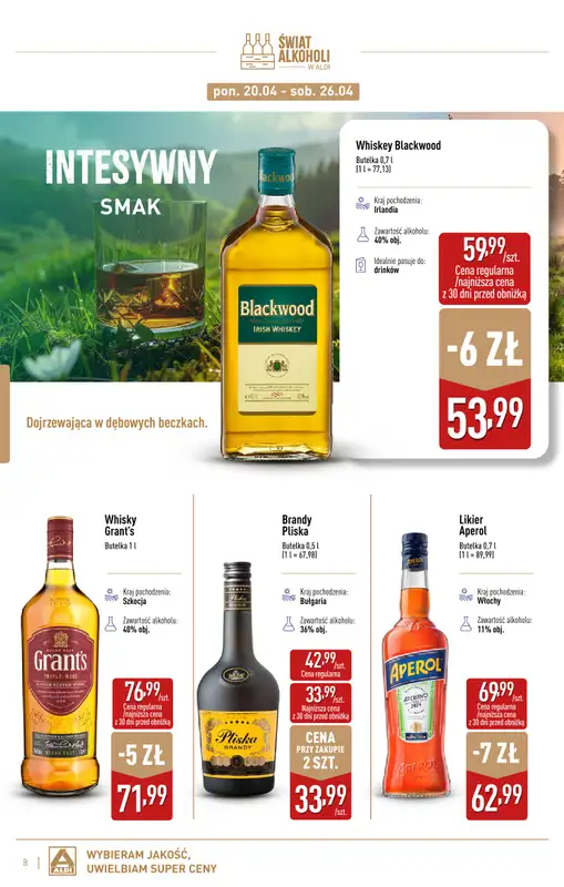 Aldi - gazetka promocyjna Świat alkoholi w Aldi od wtorku 07.04 do soboty 02.05 - strona 8