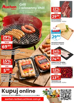Auchan - gazetka promocyjna Gazetka Racibórz | Grill i wiosenny chill od wtorku 07.04 do wtorku 21.04