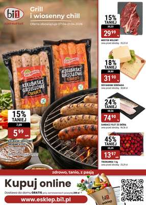 bi1 - gazetka promocyjna Gazetka Białystok | Grill i wiosenny chill od wtorku 07.04 do wtorku 21.04