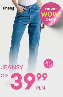 Sinsay - gazetka promocyjna Jeansy damskie już od 39,99 zł od soboty 04.04 do piątku 10.04